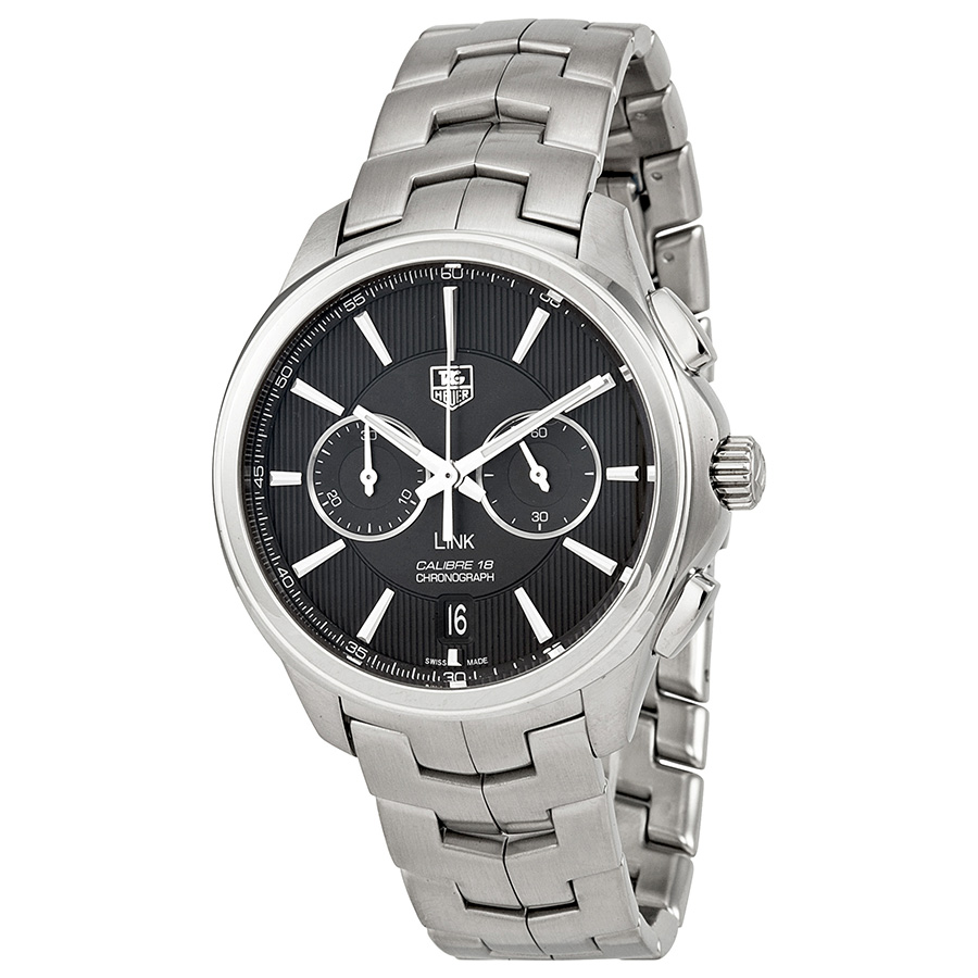 Tag Heuer Link CAT2110.BA0959 Imitation Watch: Swiss Automatic Steel Bracelet Jet Black Face 100m Water Resistant