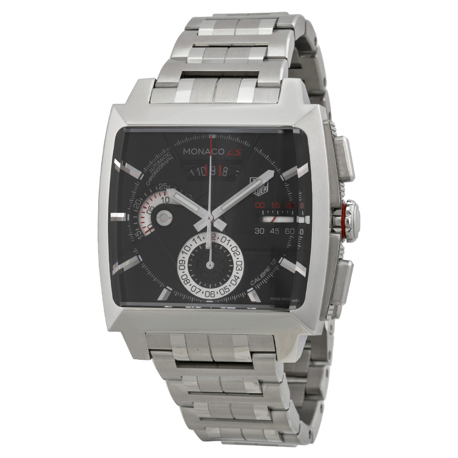 Tag Heuer Monaco Clone Automatic Chronograph 41mm Black Dial Steel Watch
