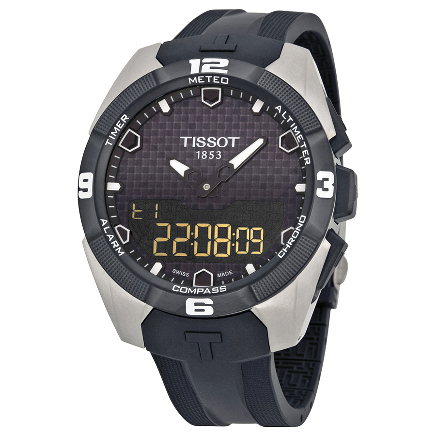 Tissot Gentleman's Chronograph T091.47.051 Automatic Black Face Mens Watch