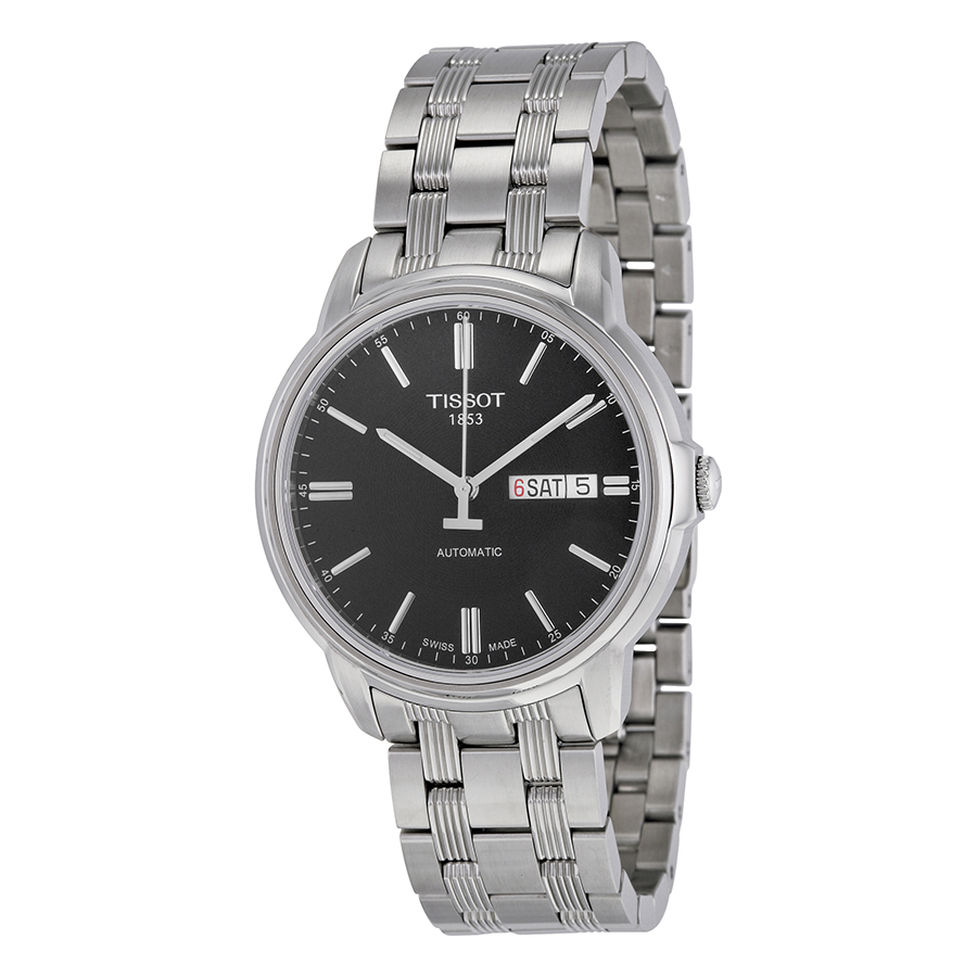 Tissot T-Classic Gentleman's Steel Case, Black Roman Dial, Automatic Movement Watch