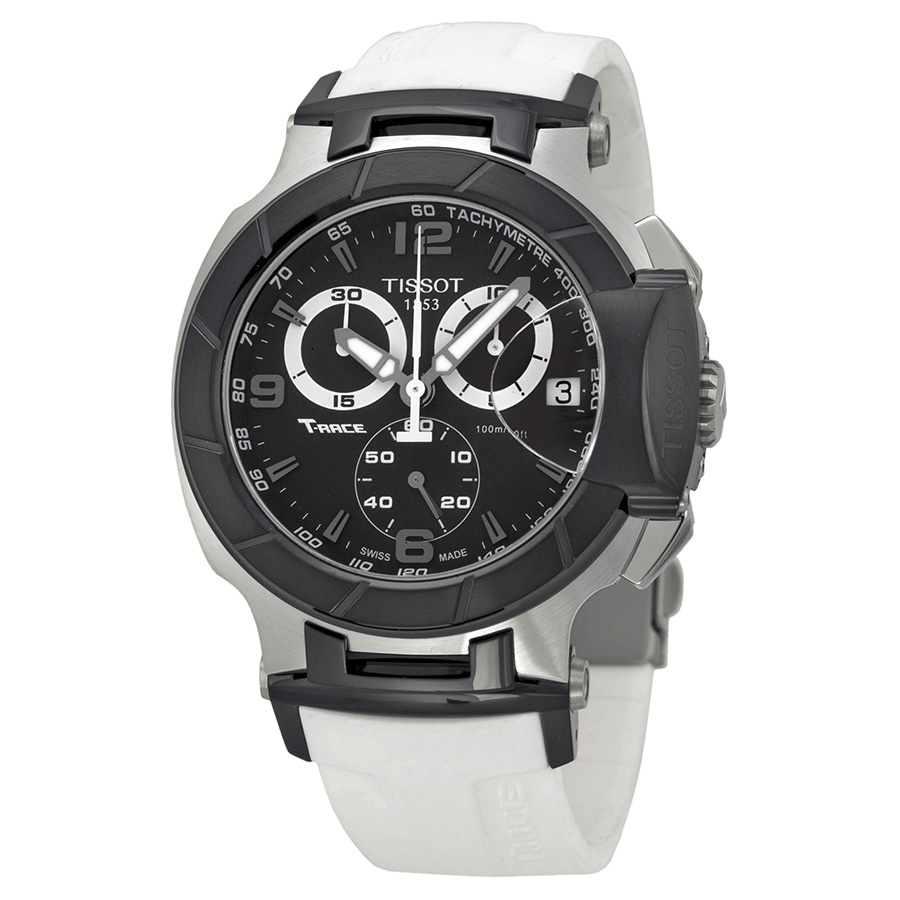 Tissot T-Race Chronograph Stainless Steel Jet Black Face Automatic Watch