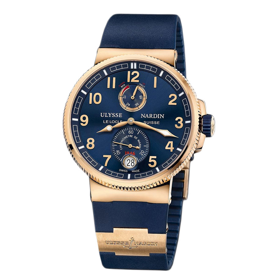 Ulysse Nardin Classic Diver 42mm Rose Gold Automatic Sapphire Crystal Water Resistant Watch