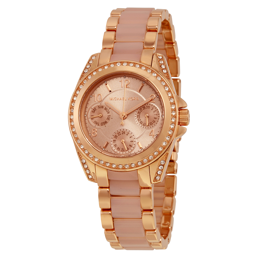 Michael Kors Blair MK6175 Clone - Lady's Watch, Stainless Steel Case, Beige Face, Automatic Movement