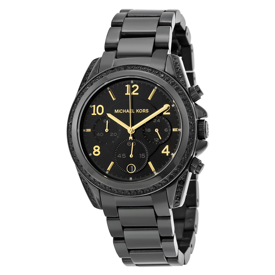 Michael Kors Blair MK6283 Imitation Black Gold-Plated Watch with Automatic Movement