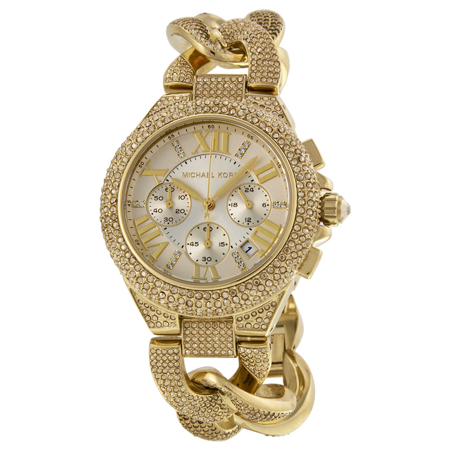 Michael Kors MK3248 Ladies' Watch: Glimmering Gold-Plated Case, Elegant Rose Gold Dial