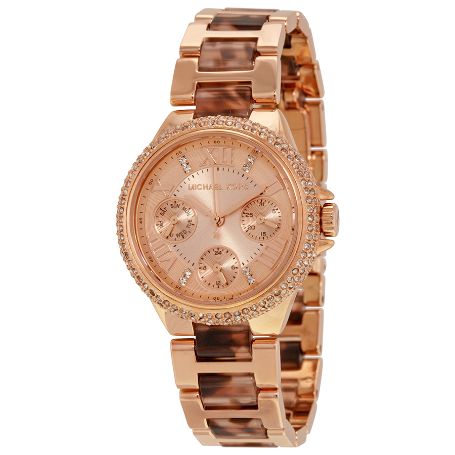 Michael Kors Camille MK4308 Imitation Gold-Plated Watch with Crystal Dial