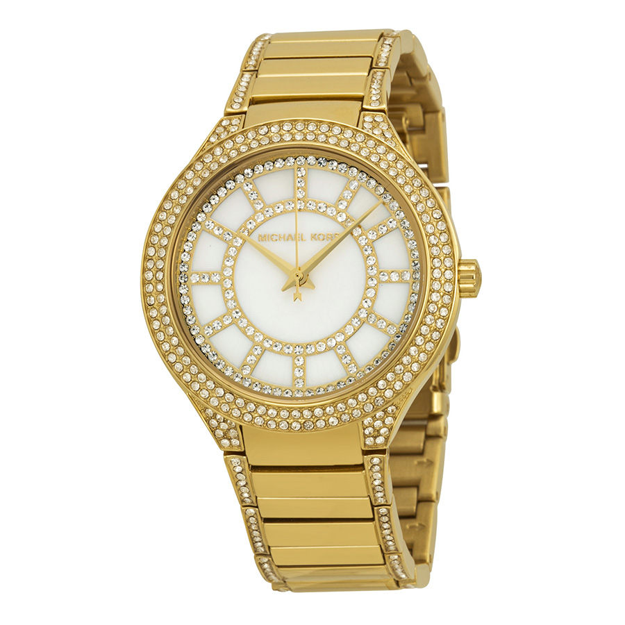 Michael Kors Kerry MK3312 Gold-Tone Dazzle Automatic Watch - Chic Timepiece