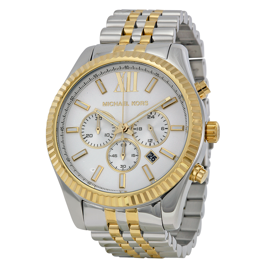 Michael Kors Lexington MK8344 White Timepiece - Automatic White Mother of Pearl Watch