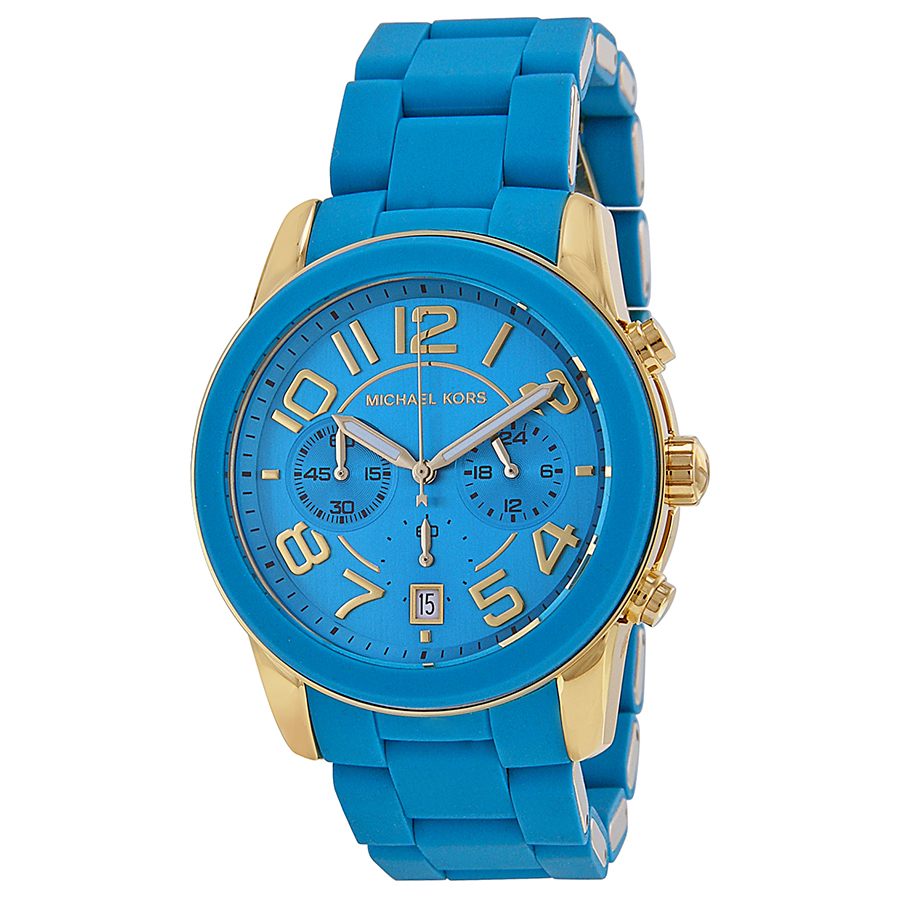 Michael Kors Mercer MK5891 Imitation Turquoise Sunray Dial Lady's Watch