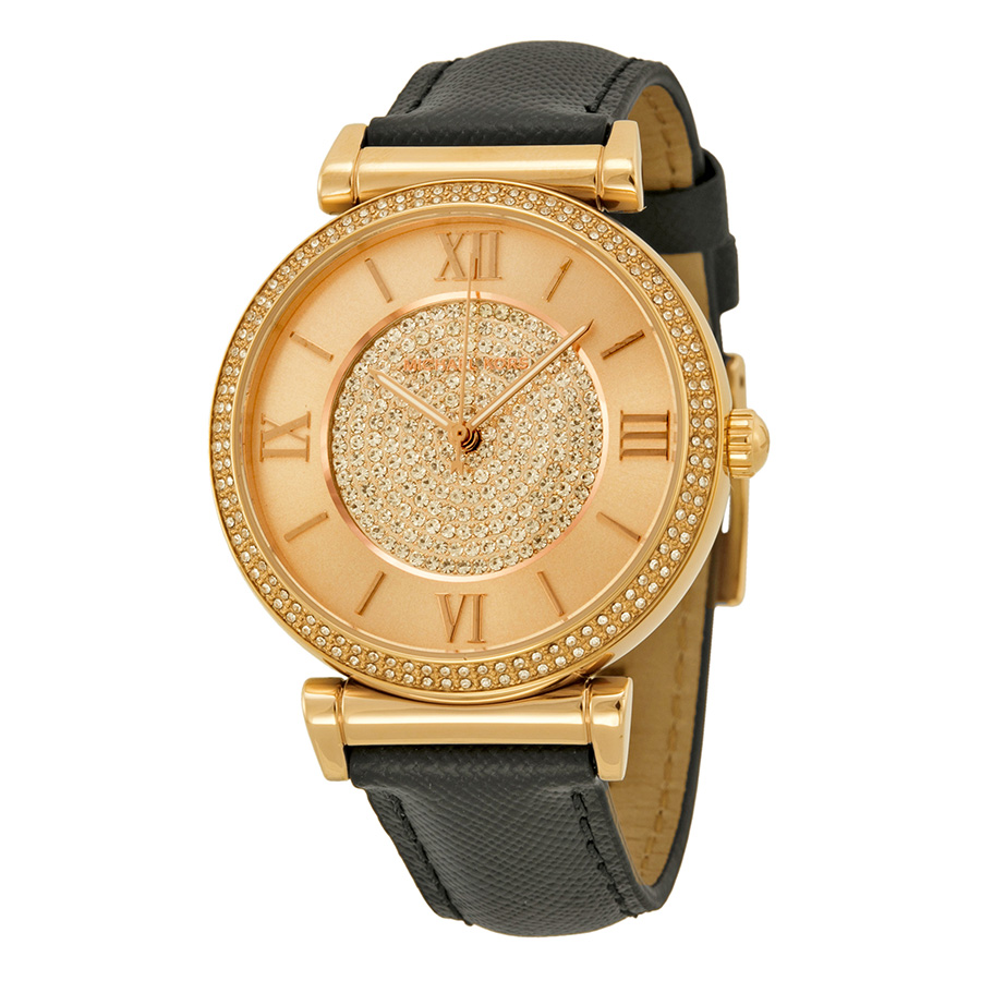 Michael Kors MK2376 Crystal-Adorned Rose Gold Watch, Fashionable Lady's Timepiece
