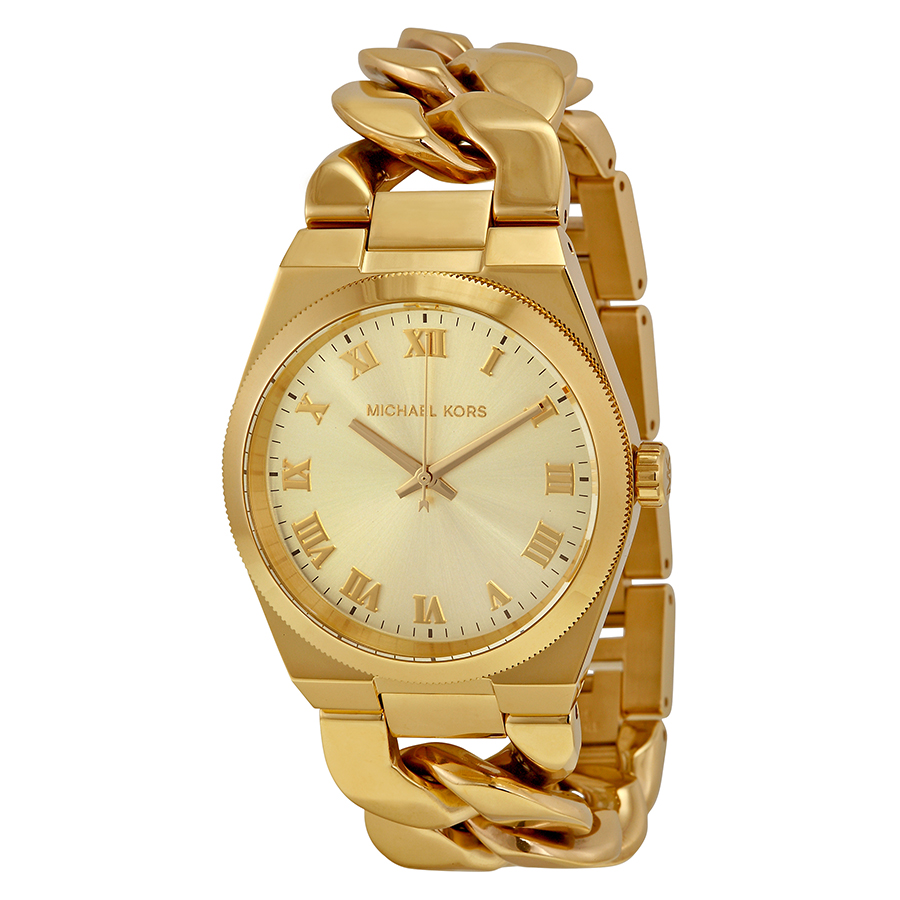 Michael Kors MK3393 Gold-Tone Steel Automatic Watch with Classic Bezel