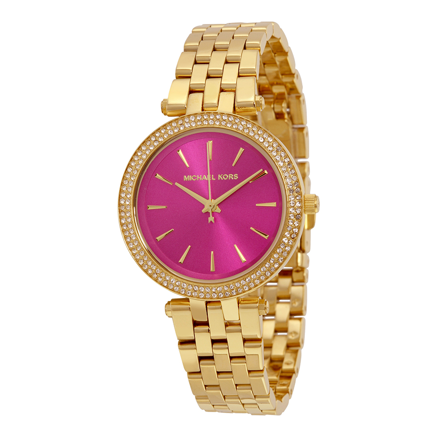 Michael Kors MK3444 Ladies Gold-Tone Analog Chronograph Watch