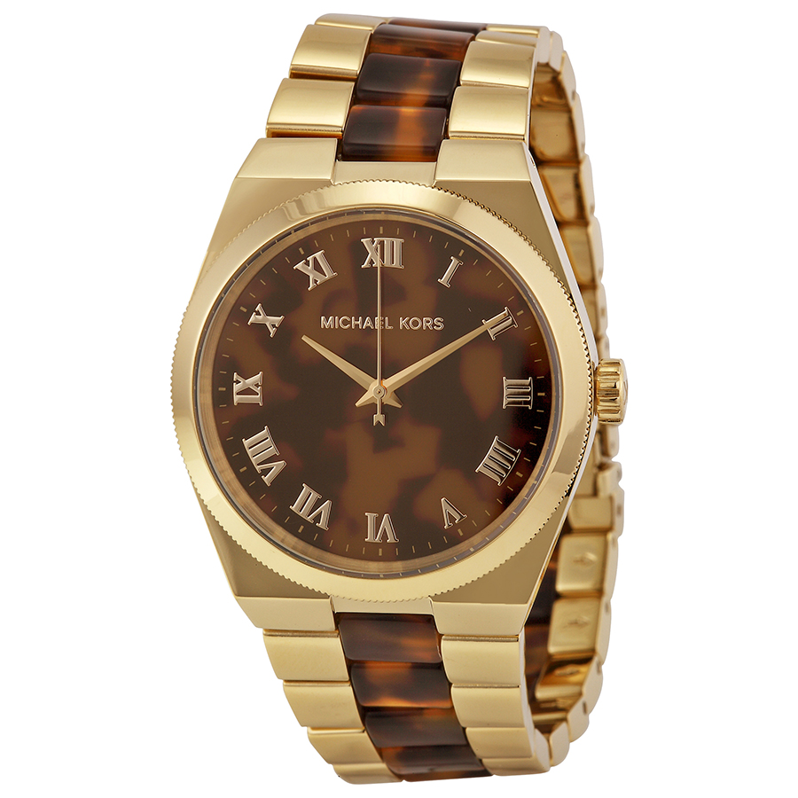 Michael Kors MK6151 Tortoise Shell Luxury Chronograph Watch
