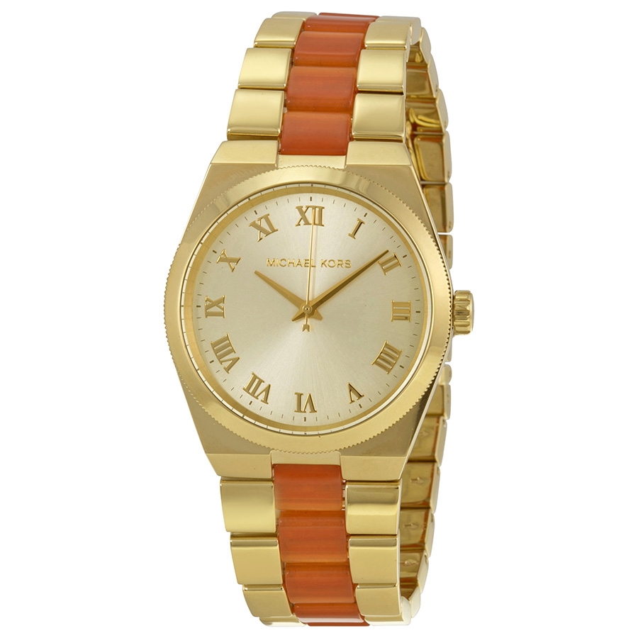 Michael Kors MK6153 Clone - Fashionable Gold-Plated Chain - Soft Pink Dial - Elegant Lady's Watch