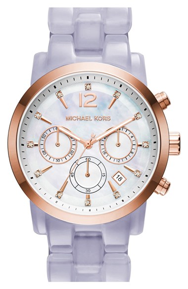 Michael Kors MK6312 Elegance Silver-Tone Automatic Watch with Mother of Pearl Dial