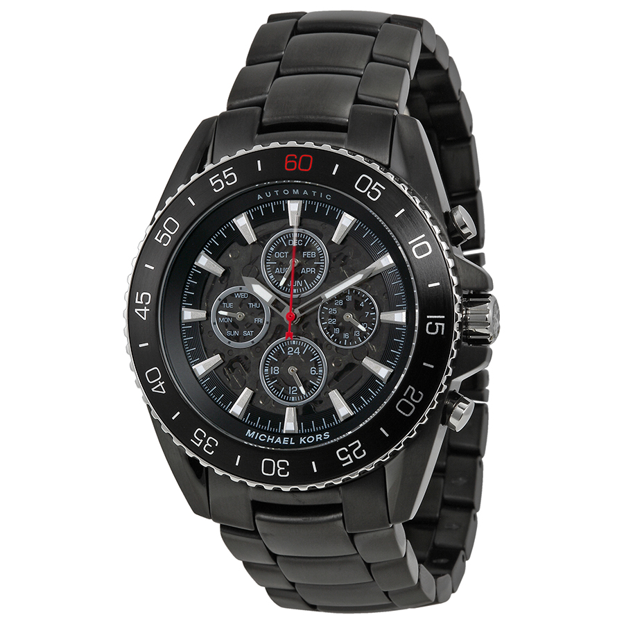 Michael Kors MK9012 Artisan Skeletal Watch with Chrome Dial
