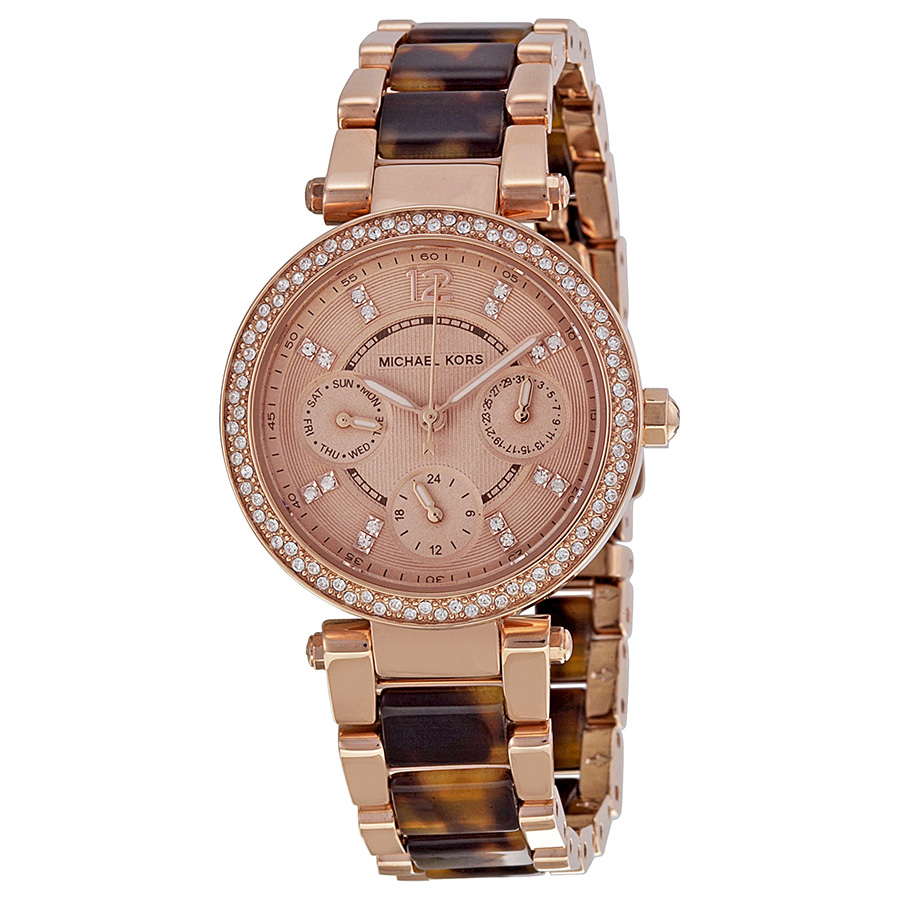 Michael Kors Parker MK5841 Rose Gold Automatic Chronograph Lady's Watch