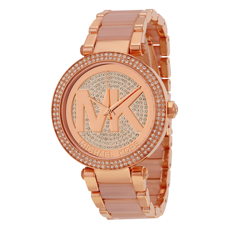 Michael Kors Parker MK6176 Diamond Accented Logo Watch