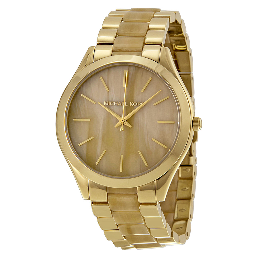 Michael Kors Runway MK4285 Imitation Gold Chain Luxury Chronograph Watch