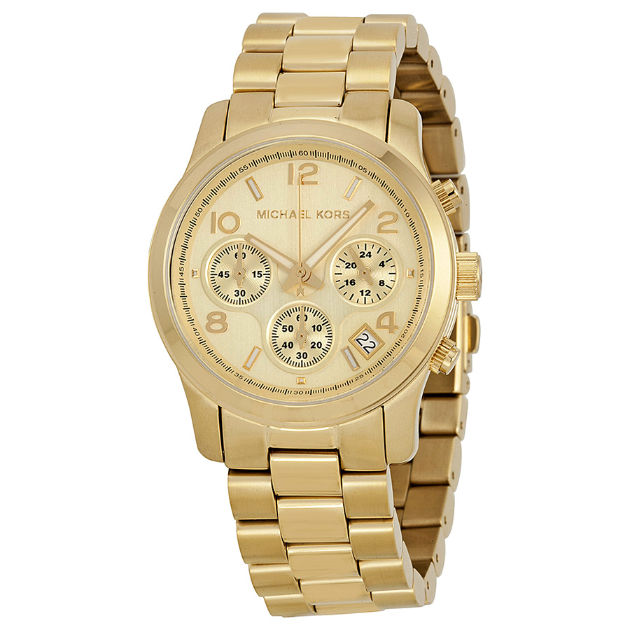 Michael Kors Runway MK5055 Imitation Gold & Black Chronograph Watch