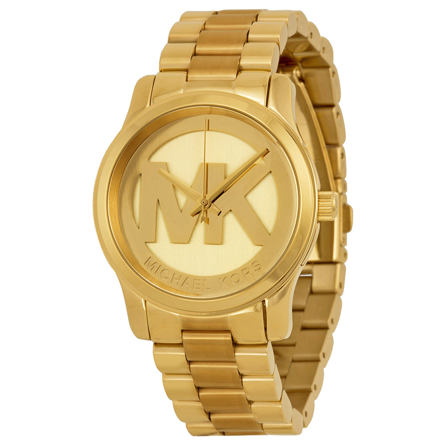 Michael Kors Runway MK5786 Imitation Gold-Plated Case Automatic Gold Dial Watch