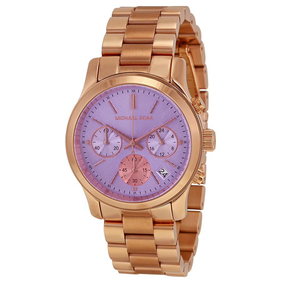 Michael Kors Runway MK6163 Clone - Purple Dial Swiss Movement - Fashion Trendsetter Watch