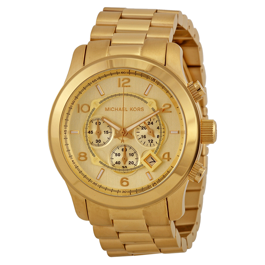 Michael Kors Runway MK8077 Gold-Tone Steel Automatic Glamour Watch