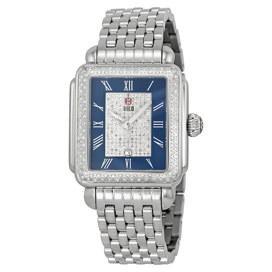Michele Deco MWW06T000082 Diamond-Encrusted Pearl Dial Automatic Watch