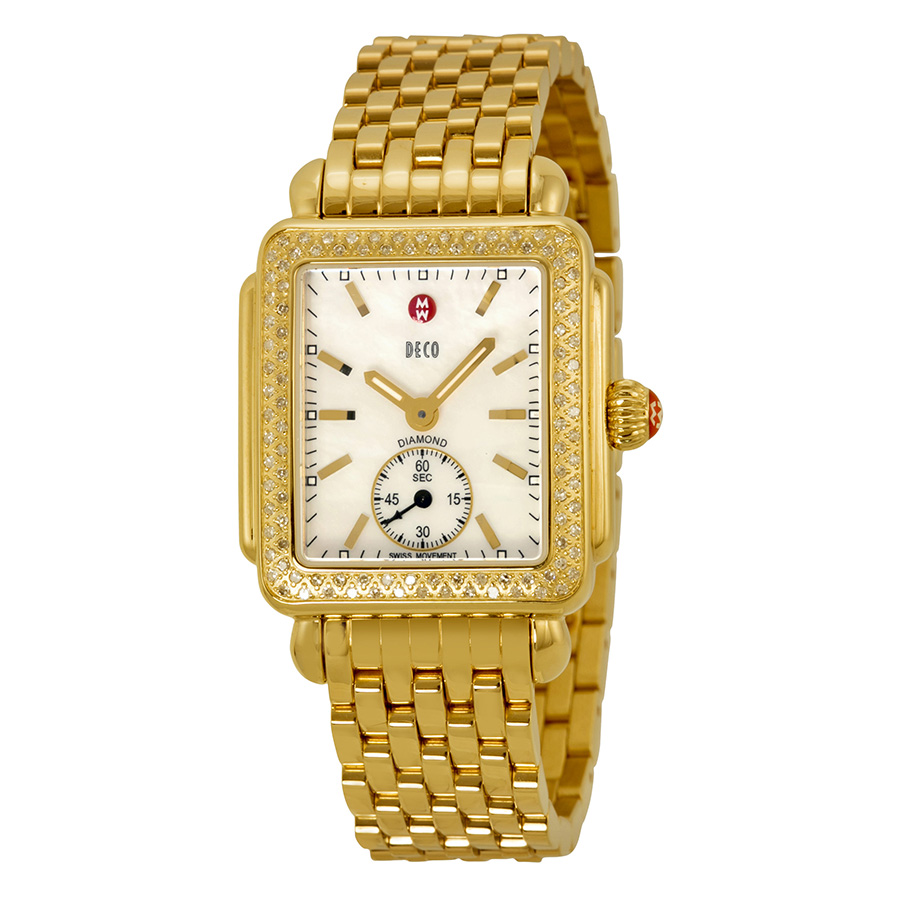 Vintage-Inspired Michele Deco Automatic Silver Dial Ladies Watch - Quartz Movement