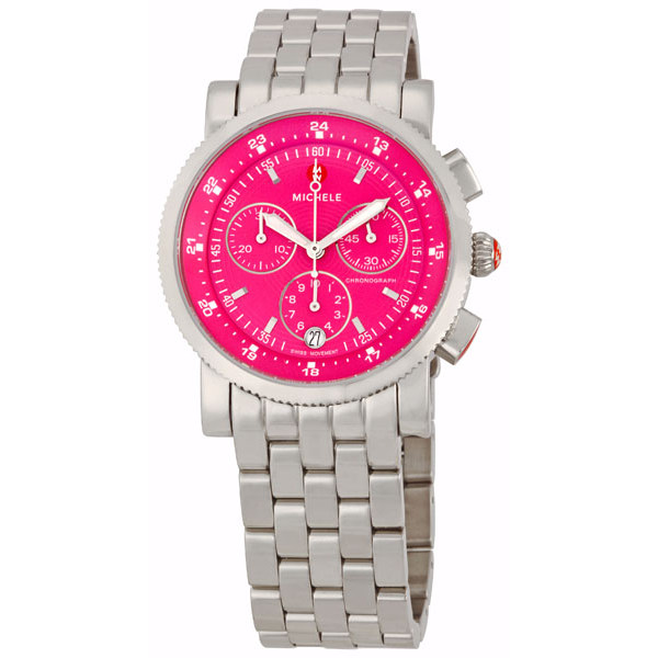 Imitation Michele Timeless Icon SS - Swiss Movement, Polished Silver Face, 28mm Women's Watch
