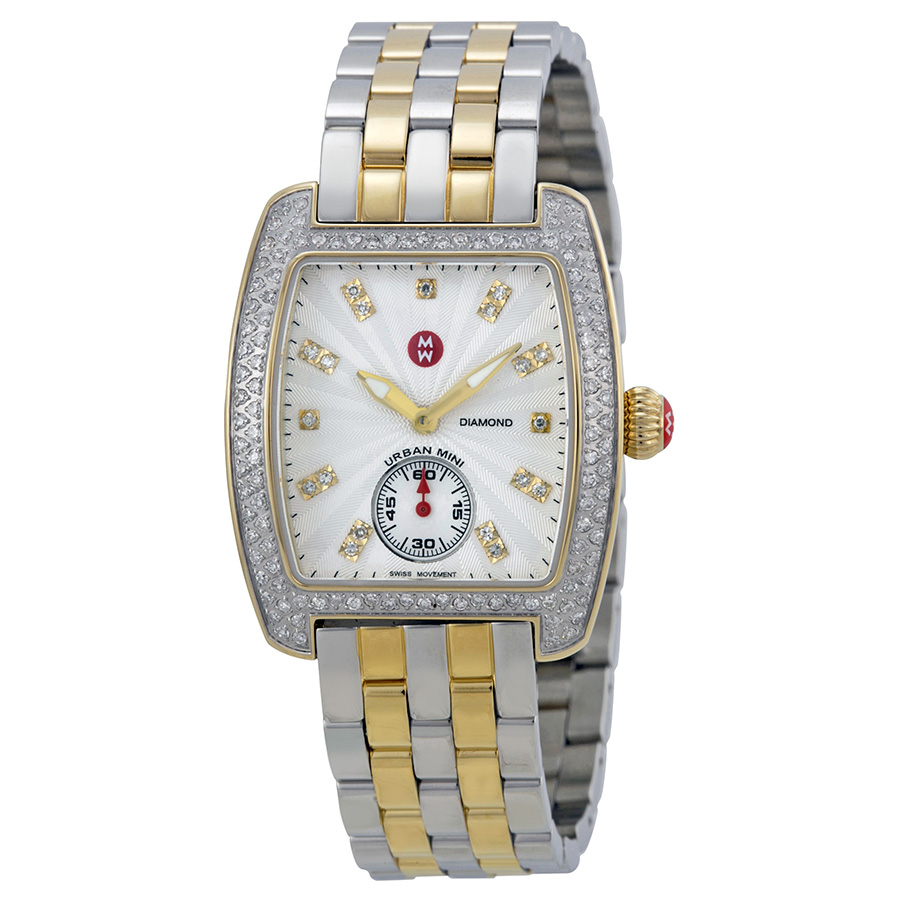 Michele Elite Gold-tone Steel Case Automatic White Dial Ladies Watch