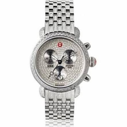 Michele Pave Diamond Timepiece - Elegant Gold Watch - 18K玫瑰金bracelet