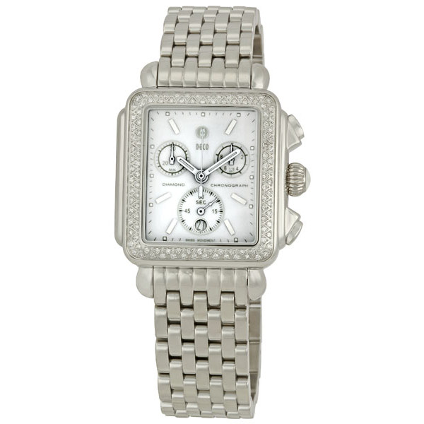 Michele MWW06A000678 White Enamel Lady's Watch - Elegant Swiss Clone