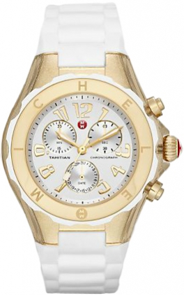 Exclusive Michele MWW12F000077 Quartz Watch - Elegant Rose Gold Case, Soft White Dial, Trendy