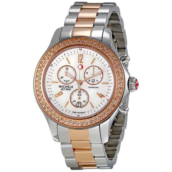 Michele MWW17A000017 Imitation White Mother of Pearl Luxury Chronograph Watch