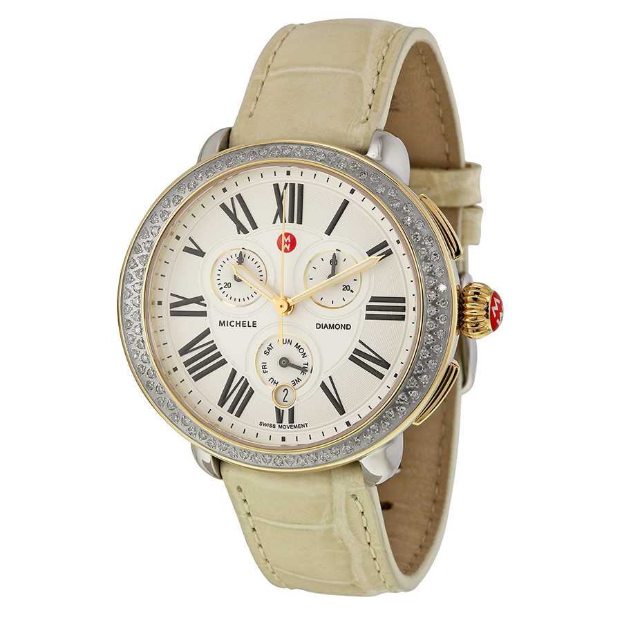Michele MWW21A000043 Elegance Gold-Plated Automatic Ladies Watch