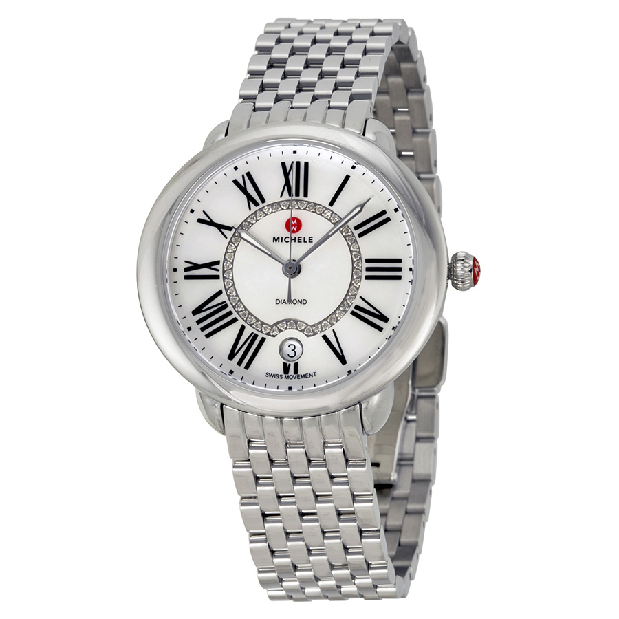 Michele Diamond Mother of Pearl Dial Ladies Watch MWW21B000009