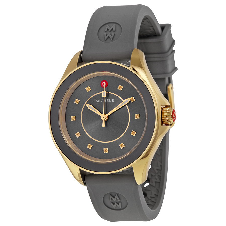 Michele Lady's Timepiece - MWW27A000001 - Elegant Gold-Plated Case, White Dial, 28mm, Automatic Movement