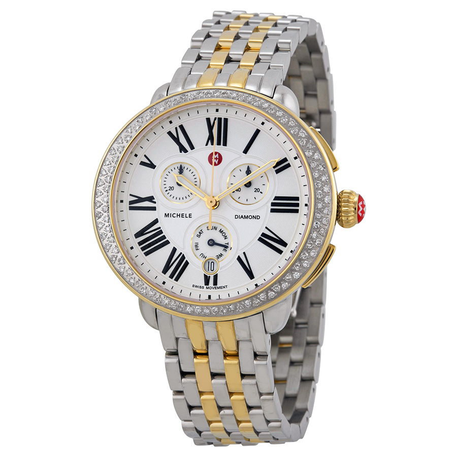 Michele Serein MWW21A000008 High-Gloss Metal Watch: Timeless Elegance in Chrome Precision