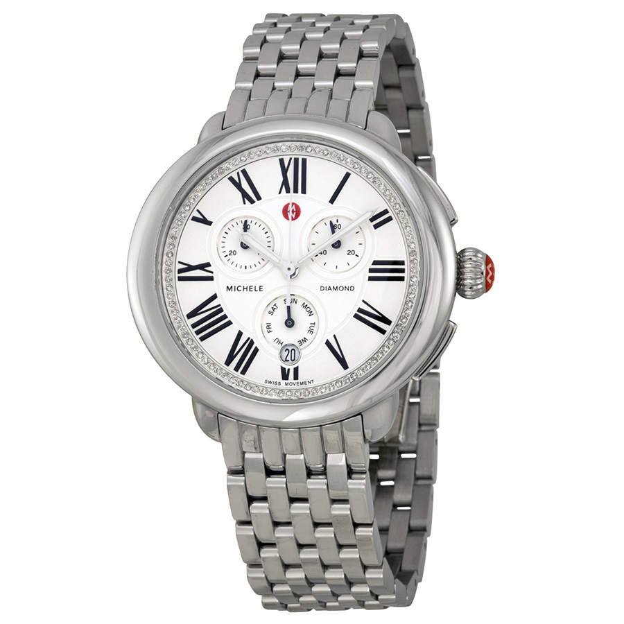 Stunning Michele Serein Automatic Black Chronograph Reps 40mm Stainless Steel Watch