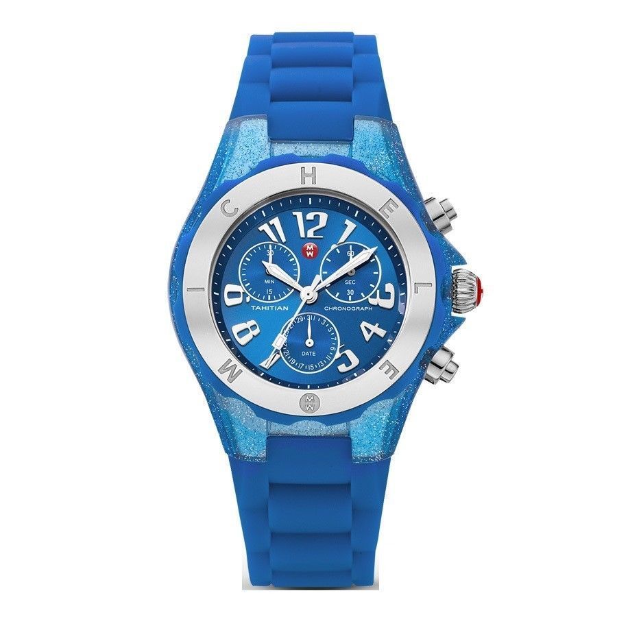 Michele Tahitian Blue Jellybean Automatic 42mm Water-Resistant Watch