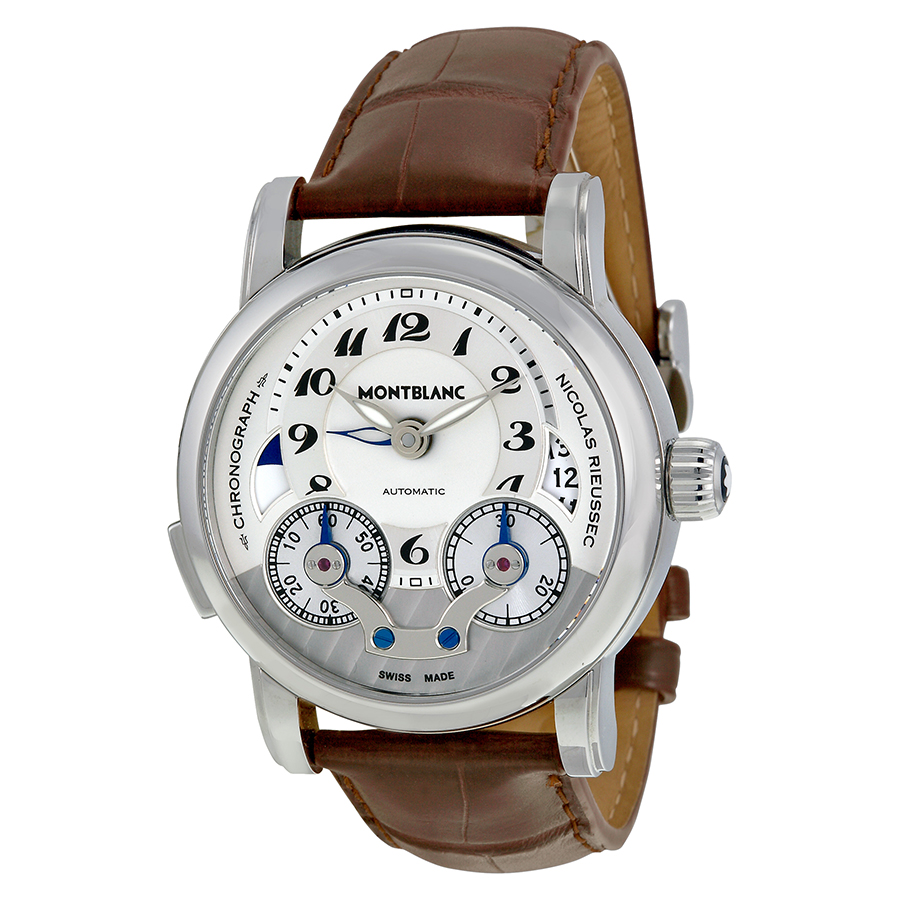 Montblanc Swiss Automatic Chronograph Watch with Silver Dial