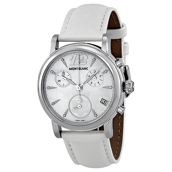 Montblanc Ladies Watch - Timeless Elegance - Stainless Steel Case - White Mother-of-Pearl Dial - Automatic Movement