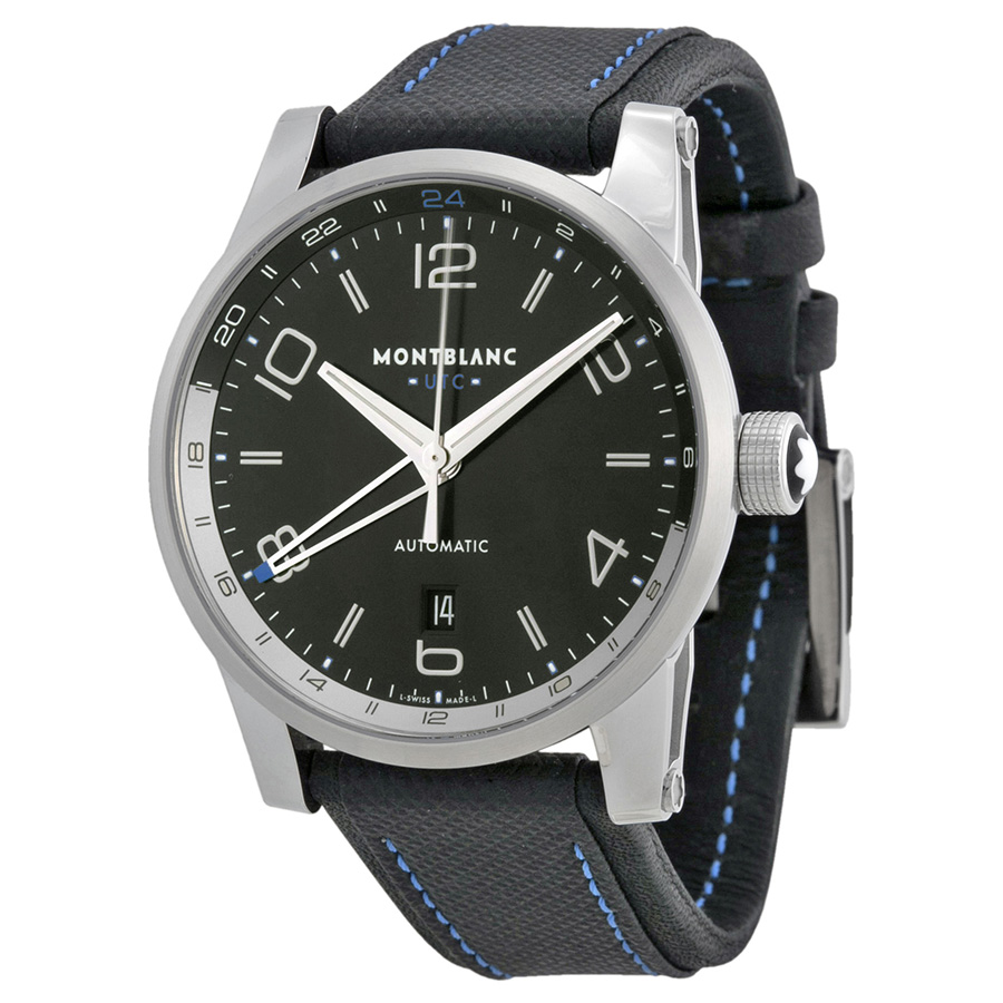 Montblanc Timewalker 109334: Swiss Clone Auto mechanical Chronograph 42mm Black Steel Watch