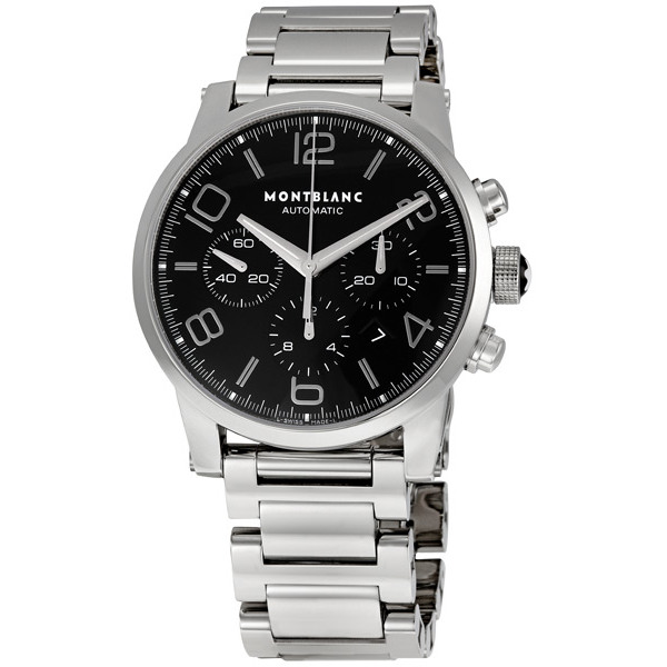 Montblanc Timewalker Swiss Clone Manual Wind 43mm Black Chrome Face Water-Resistant Luxury Watch