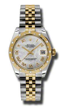 Classic Rolex Datejust Clone - 178343MRJ Automatic - 28mm Gold & Black Watch