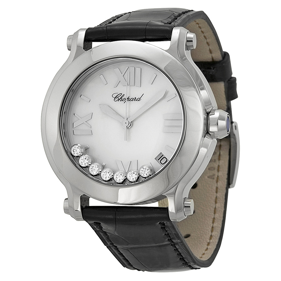 Chopard Happy Sport 278475-3002 Lady's Watch - Glitz Silver Case, Beige Crystal, Automatic Movement