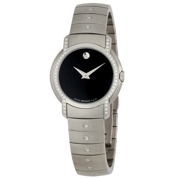 Movado Classic Timepiece Steel Case Automatic Jet Black Face Reps Watch
