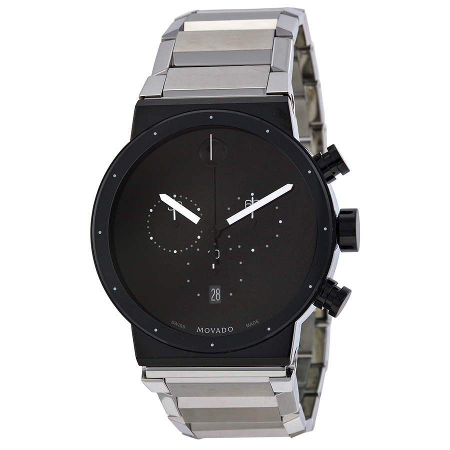 Movado Men's Chronograph Timepiece 0606800 - Stainless Steel Case, Black Dial, Automatic Movement