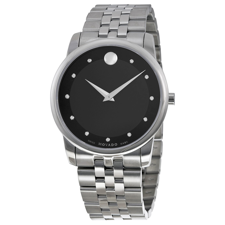 Movado 0606878 Black Vintage Timepiece - Stainless Steel Chronograph Watch